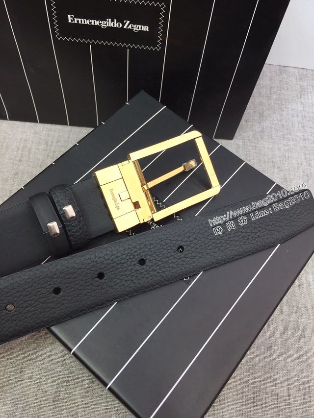 Zegna男士皮帶 傑尼亞小牛皮雙面腰帶  jjp1373
